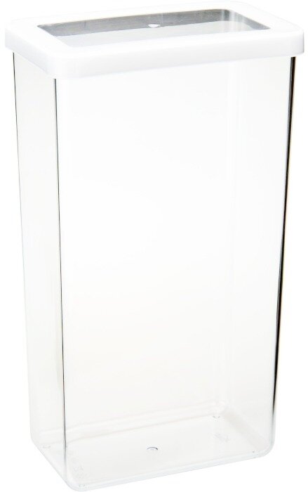 фото Банка для сыпучих продуктов Idea / Идея степ с крышкой полистирол белый 3200мл / посуда для кухни / контейнер для хранения