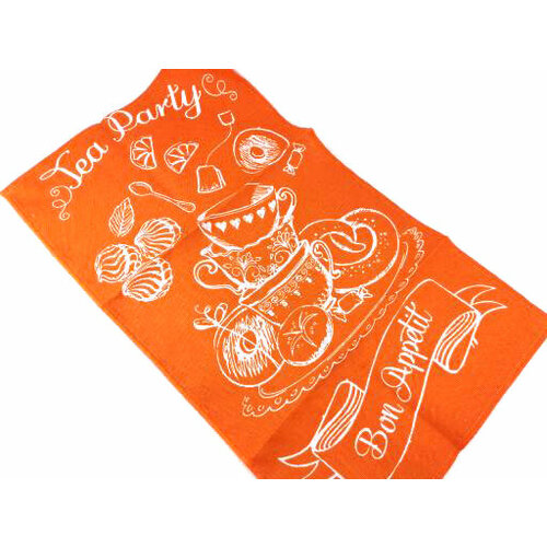 Полотенце кухонное ТМ Зефирное настроение Оранжевая классика 3560 в упаковке 320₽