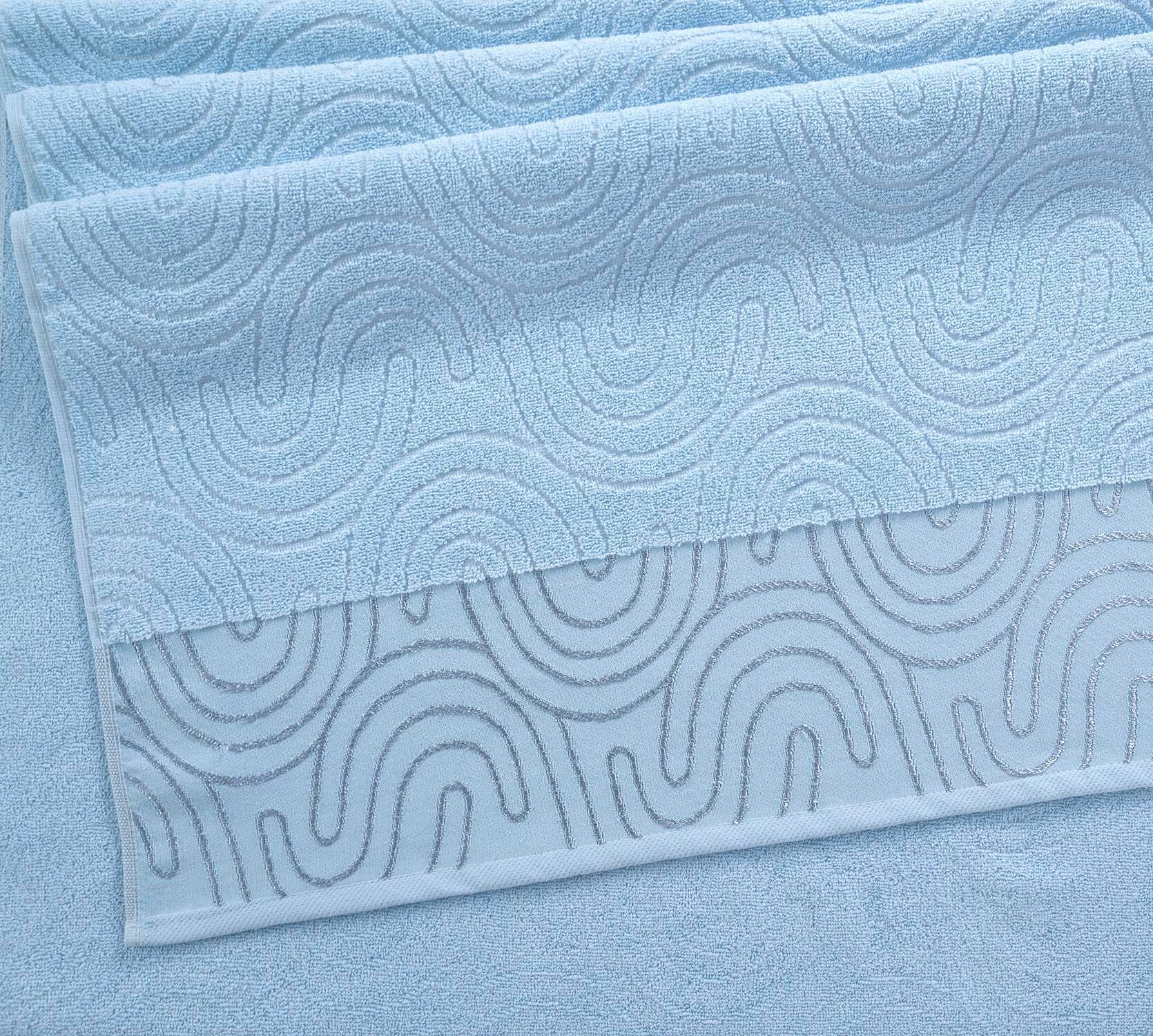 Полотенце махровое Текс-Дизайн Крит нежный голубой (50x90)