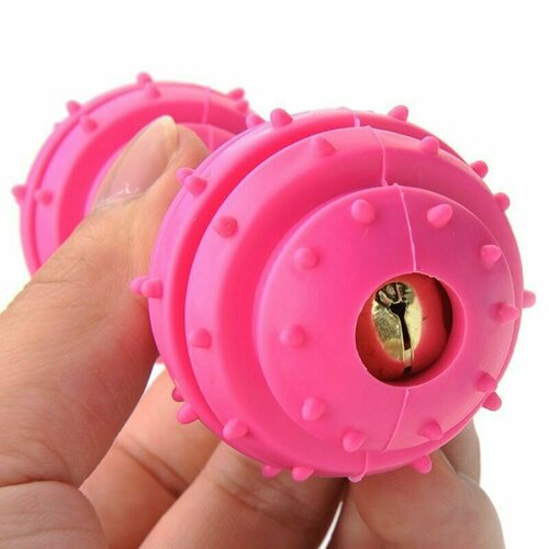 Жевательная игрушка для собак, Розовая/ зубная щетка/ гантель 12,5см говорящая игрушка для собак палочка для чистки зубов зубная щетка для собак устойчивая к укусам умная игрушка для собак