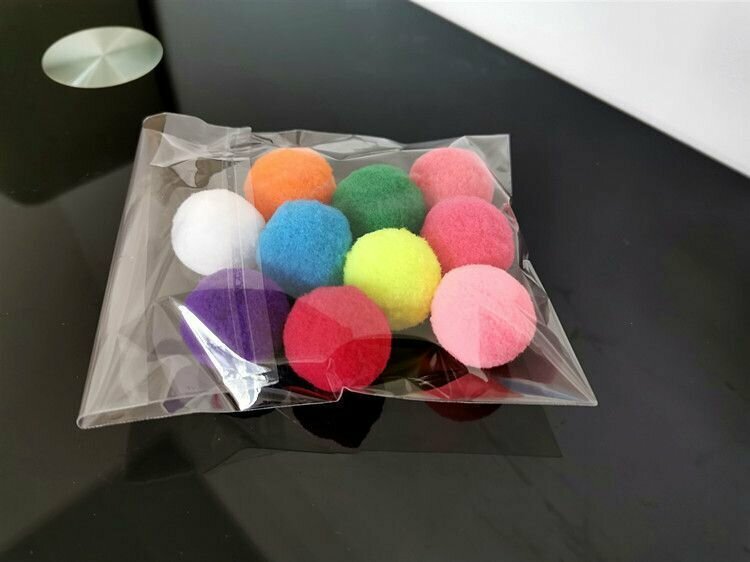 Бесшумные шарики для игр 10 штук, из искусственного меха, 30мм - фотография № 4