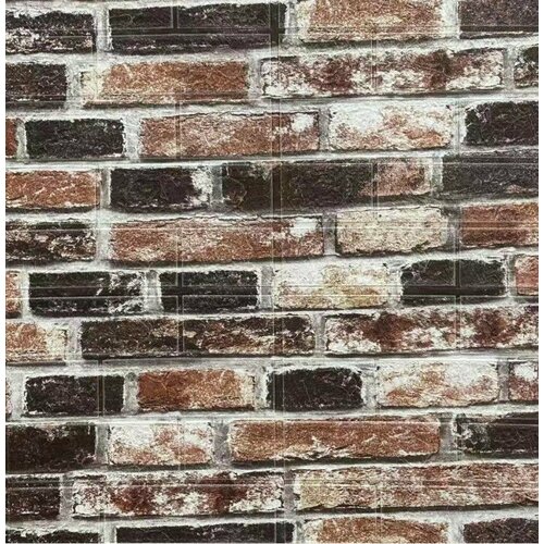 Панель 3D на самоклеящейся основе , Красный кирпич 70х77см, GRZ48 , цвет красно-коричневый
