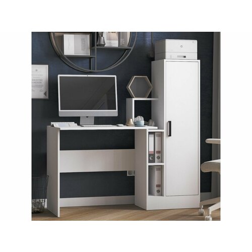 Компьютерный стол СКМ-2 белый