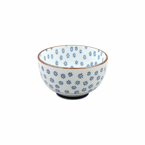 Тарелка глубокая TOKYO DESIGN Mixed bowls, 13 см, фарфор, бело-синяя (2720)