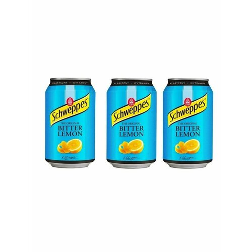 Газированный напиток Schweppes Bitter Lemon / Швепс Биттер Лимон (Европа), 330 мл 3 шт