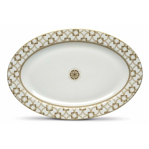 Блюдо овальное Deco серое 36х24 см Pozzi Milano 1876 2347₽