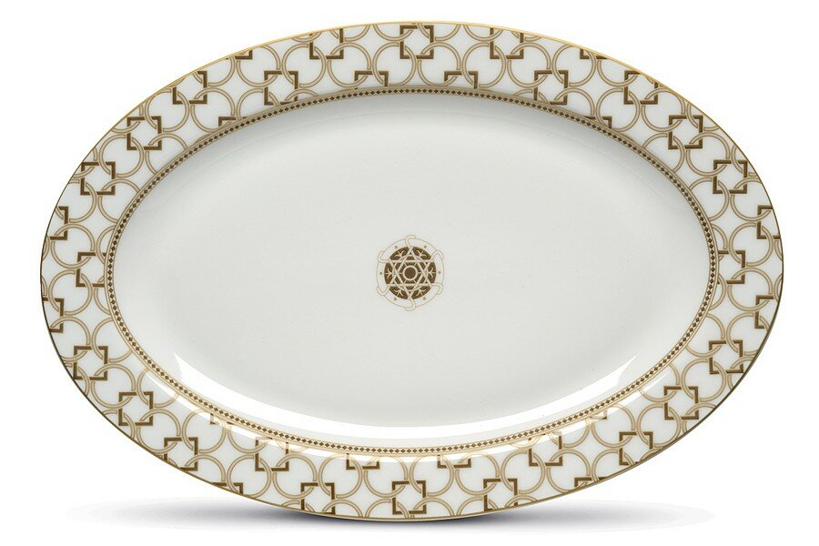 фото Блюдо овальное Deco, серое, 36х24 см (Pozzi Milano 1876)