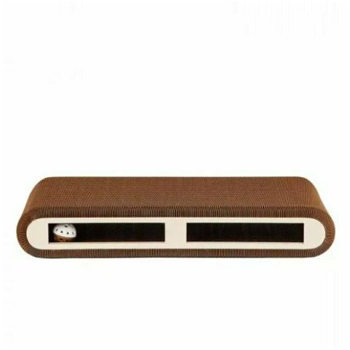 Зверьё моё Когтеточка-лежанка Т-34, с мячом, большая, 59х30х10 см