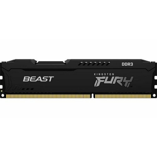 Оперативная память для компьютера 8Gb 1x8Gb PC3-12800 1600MHz DDR3 DIMM CL10 Kingston FURY Beast Black KF316C10BB8 519200₽