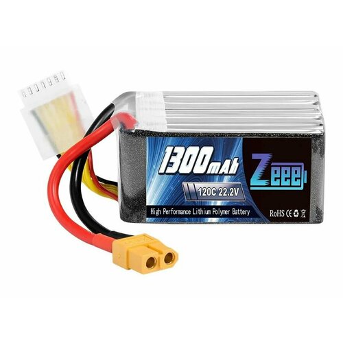 аккумулятор lipo 4s 14 8v 1300mah 1200c xt60 s4130120 Аккумулятор Zeee 1300мАч 6S 120C LiPo XT60