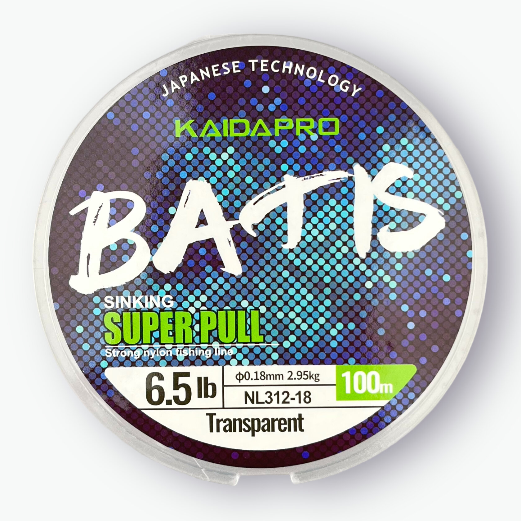 Леска Kaida BATIS 100м 0.18 мм - Прозрачная - Разрывная нагрузка 2.95 кг
