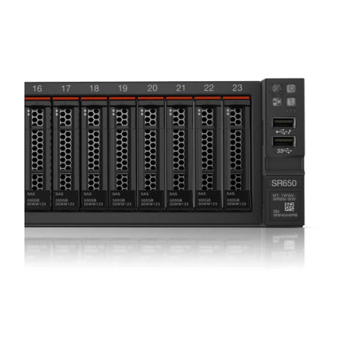 Сервер Lenovo ThinkSystem SR650 Rack 2U,2xXeon 6226 12C(2.7GHz/125W),24x32GB/2933/2R/RD,2x240GB SATA SSD, SR 530-8i,10Gb 4-p SFP+ LOM,16 FC 2-p HBA,2x750W,2x2.8m p/c, XCCE, XCP PME w/3Yr SW S&S (7X06NDWG00)