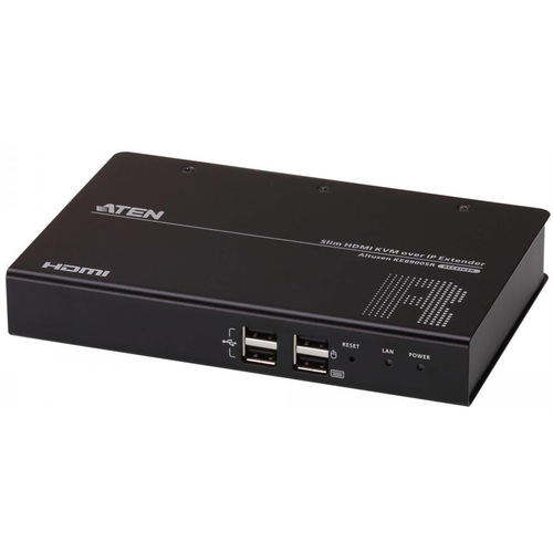 Kvm-удлинитель (приемник) ATEN Slim HDMI Single Display KVM over IP Receiver (KE8900SR-AX-G) передатчик dvi i dual display kvm over ip transmitter ethernet optical ke6940at ax g