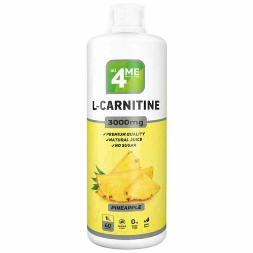 фото 4me nutrition l-carnitine concentrate 3000 (1000 мл.) ананас