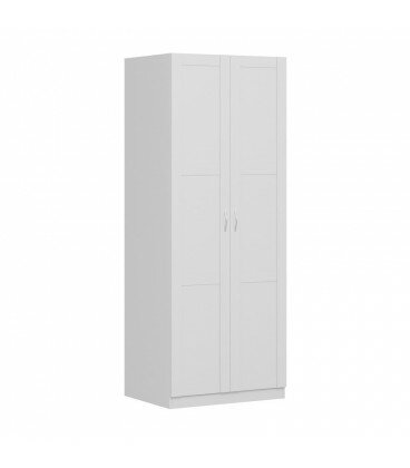 фото Шкаф пегас двухдверный с рамочным фасадом, ДСП, цвет белый