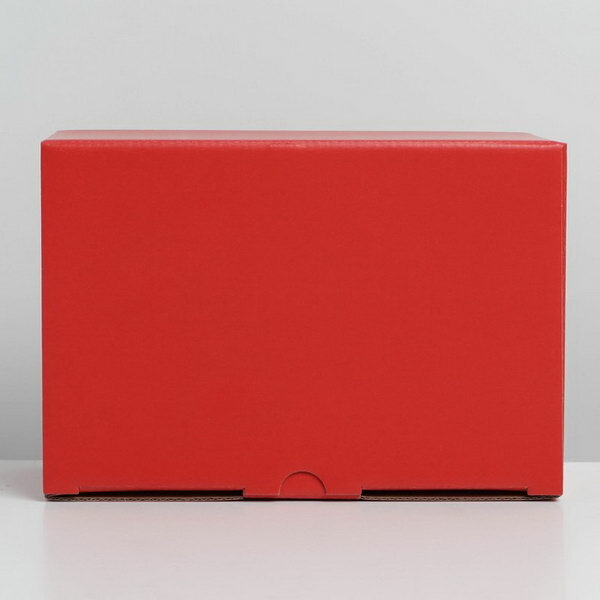 Коробка подарочная складная, упаковка, "Красная", 26 x 19 x 10 см