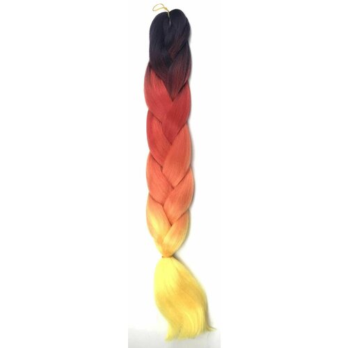 Канекалон-коса трехцветная D09, 60см, 100гр, 1 шт