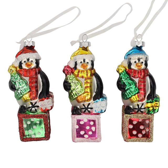 Kaemingk Набор елочных игрушек Christmas Pingui 11 см, 3 шт 060591