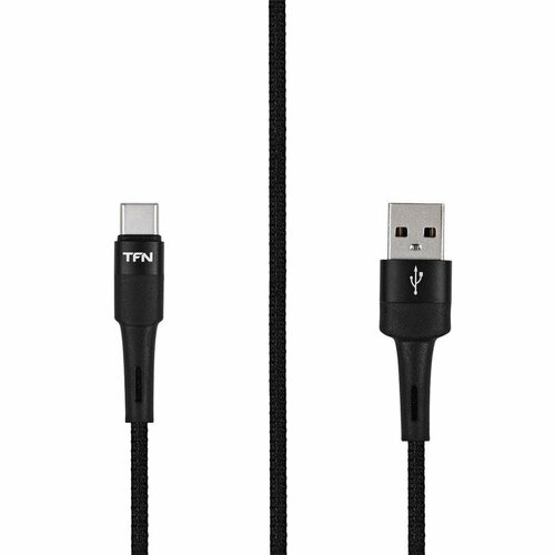 Кабель USB TFN TypeC Envy 1.2m нейлон (TFN-C-ENV-AC1MBK) чёрный кабель tfn usb lightning 1 2m 2a white tfn c env al1mwh