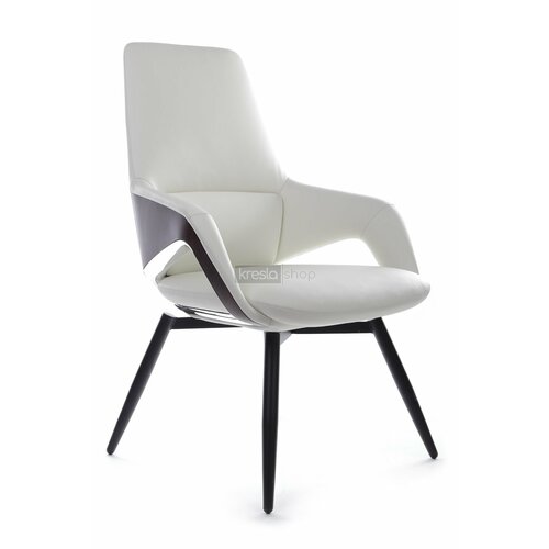 Конференц-кресло Riva Design Chair Aura-ST FK005-С белая кожа