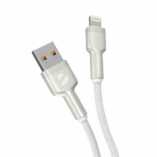 Дата-кабель Elite USB – Lightning, 1 м, белый, Deppa, крафт, Deppa 72508-OZ дата кабель armor usb a – lighting 1 м белый deppa крафт deppa 72519 oz