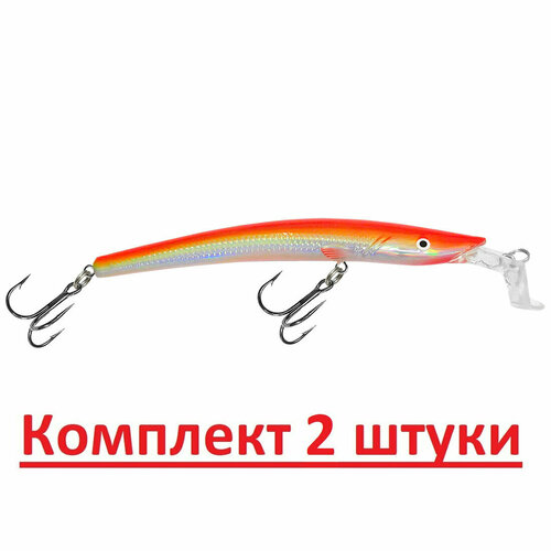 фото Воблер aqua twist sr 100mm, цвет 029 (оранжевая спинка), 2 штуки