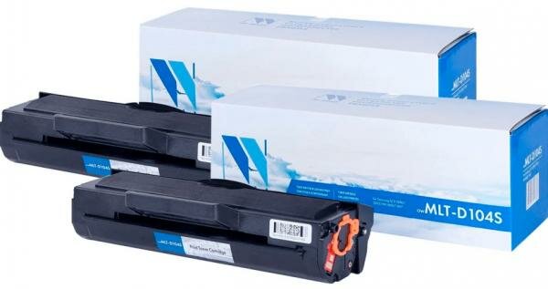 Набор картриджей NV-Print NV-MLTD104S-SET2 для ML 1660/ 1665/ 1667/ 1670/ 1860/ 1865/ 1865W/ 1867/ SCX 3200/ 3205/ 3205W 1500стр Черный