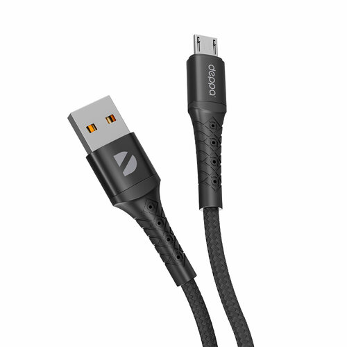 Дата-кабель Armor USB – micro-USB, 1 м, черный, Deppa, крафт, Deppa 72515-OZ дата кабель armor usb a – lighting 1 м белый deppa крафт deppa 72519 oz