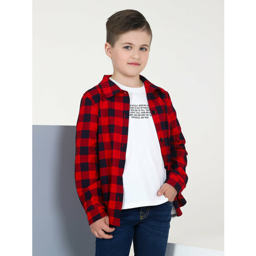 фото Рубашка милаша, размер 122, красный