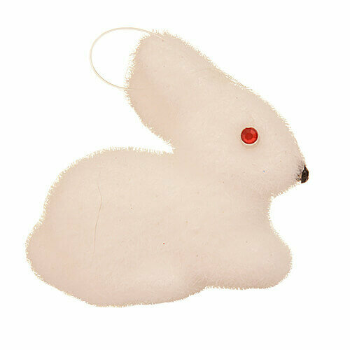 Белый пасхальный кролик для рукоделия 2 штуки 7 х 6 см пасха украшение на пасху для кулича 3шт