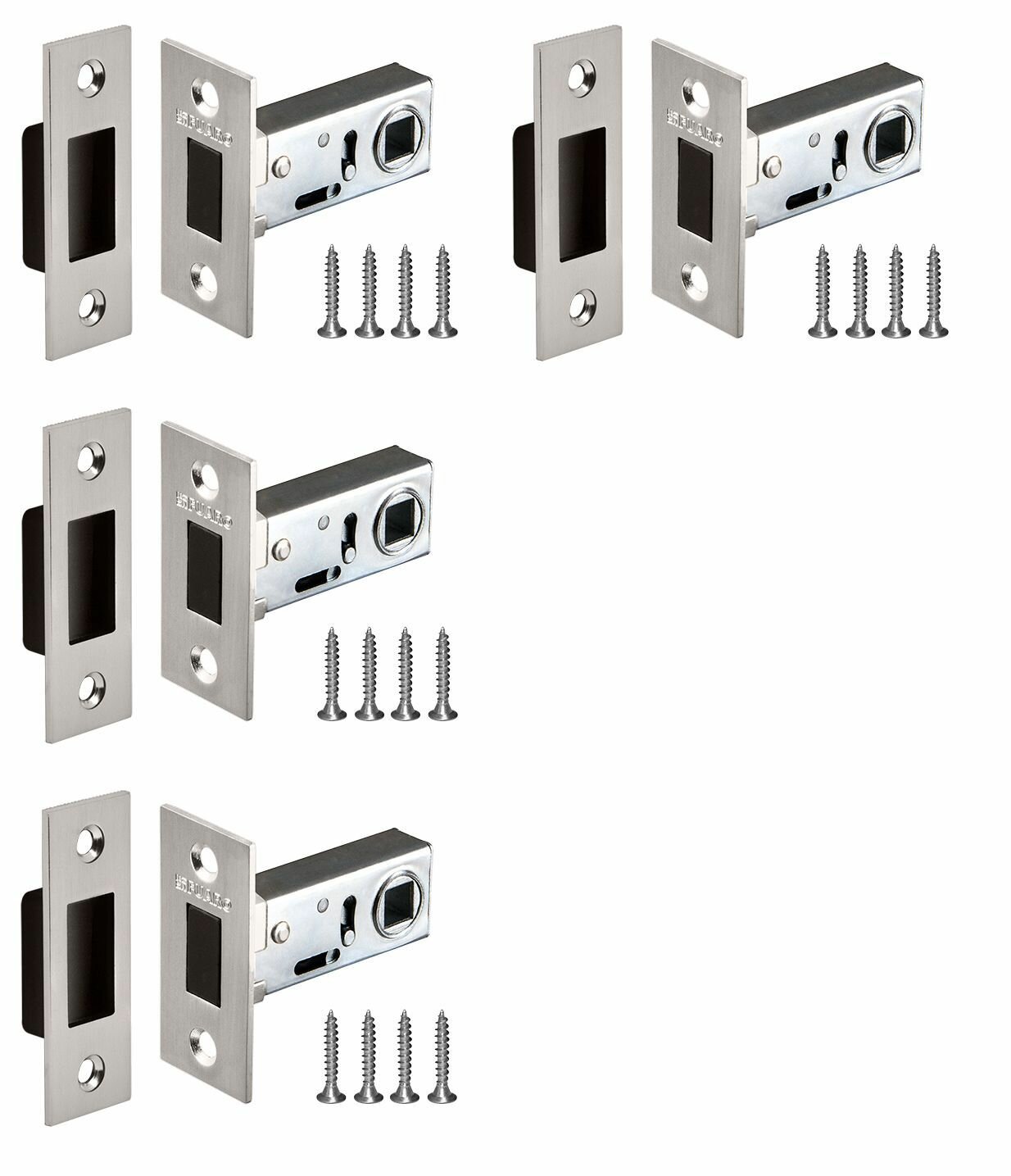 Защелка врезная Fuaro (Фуаро) MAGNET M12-50-25 SN матовый никель (комплект 4 штуки)