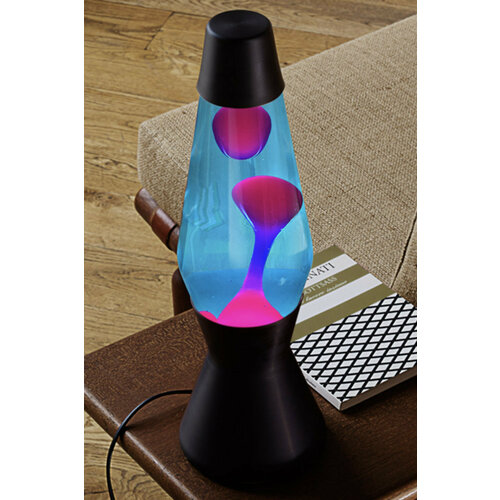 Лава-лампа Mathmos Astro Розовая/Синяя Matt Black (Воск)