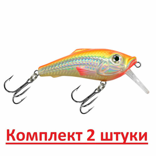 фото Воблер aqua bit 40mm, цвет 029 (оранжевая спинка), 2 штуки