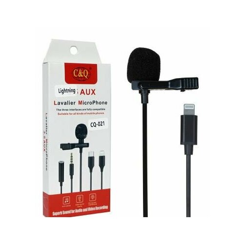 Микрофон прищепка петличный для Apple Lightning CQ021 A3713 63000₽