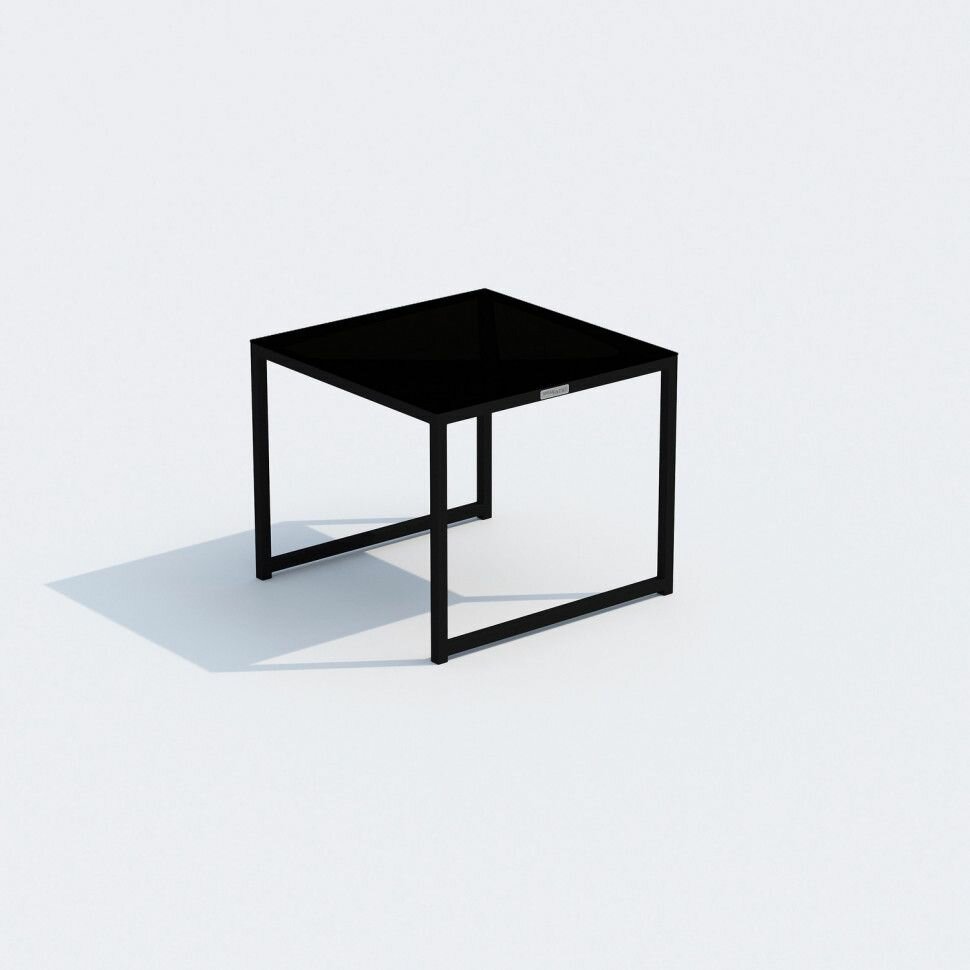 фото Столик Ideal Patio FESTA Карбон (Темно-Серый)/Черное Глянцевое Стекло