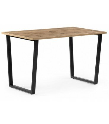 фото Стол Лота Лофт 140 25 мм дуб вотан / черный матовый