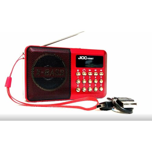 Радиоприемник JIOC H089UBT mp3 bluetooth красный 88000₽