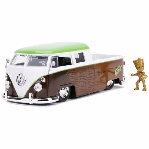 Комплект Jada Toys Guardians of The Galaxy - Hollywood Rides - Groot & 1963 Volkswagen Bus Pickup (4 см, 1:24) 31202