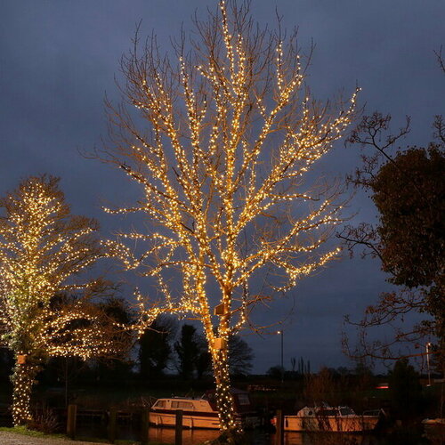 BEAUTY LED Гирлянды на дерево Клип Лайт Quality Light 100 м, 1000 экстра теплых белых LED ламп, прозрачный ПВХ, IP44 *