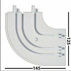 Поворот для 3-х рядного карниза