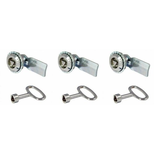 Треугольный замок на щиток Евролок MS-705-3 (комплект 3 штуки)