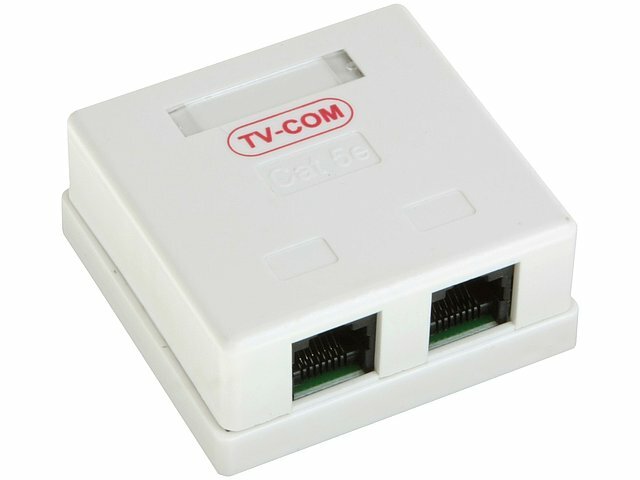 Розетка TV-COM Розетка RJ-45 (UTP) 5e кат. двойная