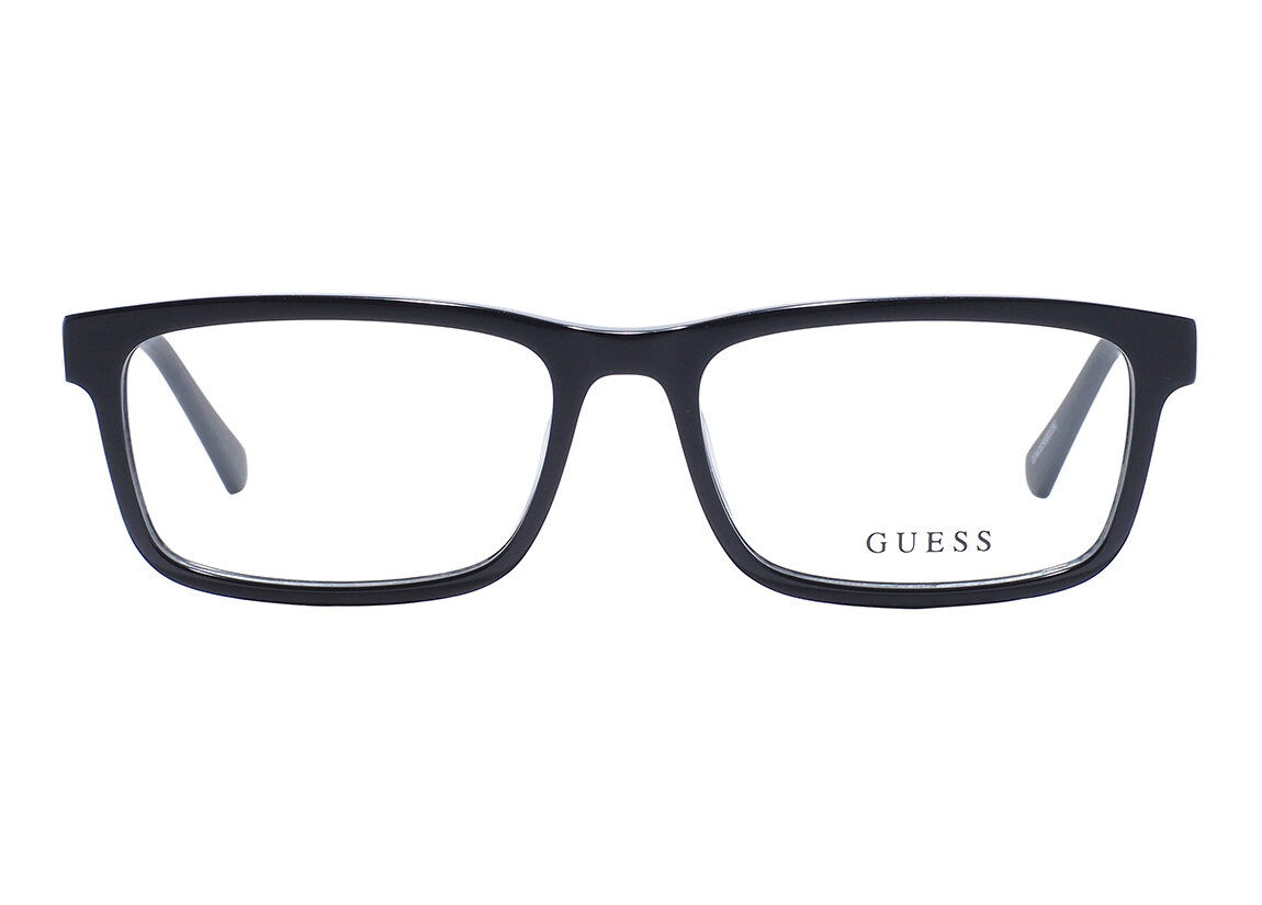 Мужская оправа для очков Guess GU 50015 001, цвет: черный, прямоугольные, пластик