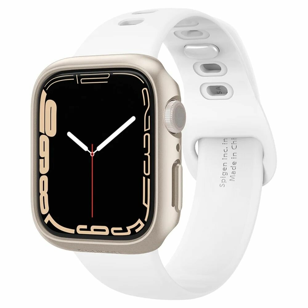 Клип-кейс SPIGEN для Apple Watch 8 / 7 (41mm) - Thin Fit - Серебристый - ACS04185