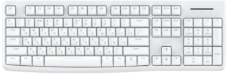 Клавиатура проводная Dareu LK185 White 1,8м