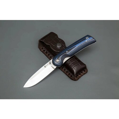 фото Складной нож из стали vg-10«амур», рукоять пластик g-10 (цвет синий) кузница сёмина юрия михайловича