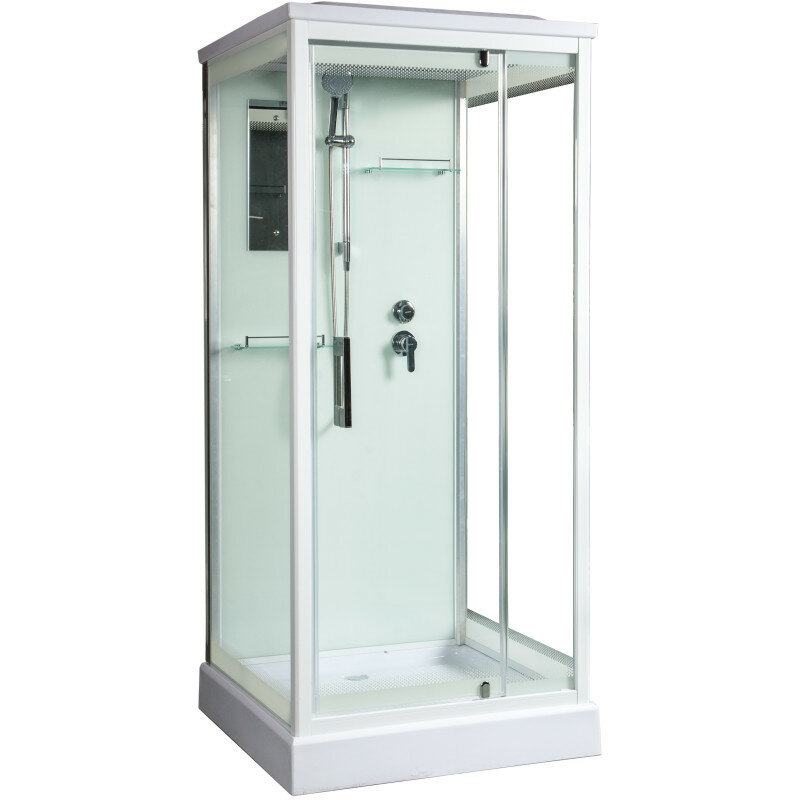 фото Душевая кабина River Tana 100x100x15 10000003113 профиль Белый задняя стенка Белая