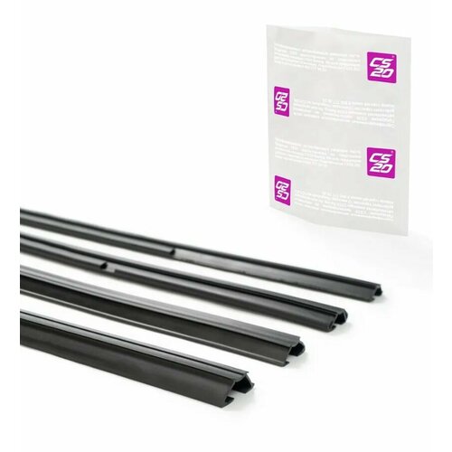 Уплотнитель бокового стекла (бархотка) ВАЗ LADA Vesta, Vesta SW верхний (AD Plastik) 4шт.