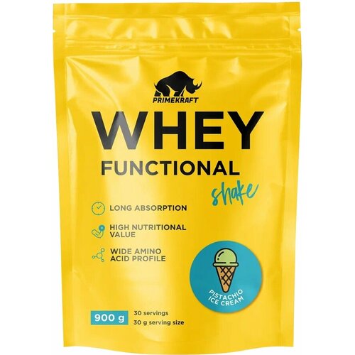 Протеин сывороточный Prime Kraft Whey Functional Shake (900 г) Фисташковое мороженое