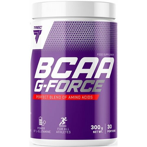 hi tec аминокислоты l глютамин 400 г Аминокислоты BCAA (БЦАА) Trec Nutrition BCAA G-force (300 г) Лимон-Грейпфрут